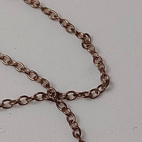 Cute Gold Tone Rose And S Initial Necklace Adjustable 18 to 19.5 Inches Long - Picture 9 of 12